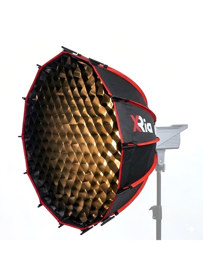 Xria SB90 90cm Quick Fold Softbox with Grid Bowens Mount | Professional Studio Light Softbox for Portrait Photography, Video & Product Shoot - Image 1