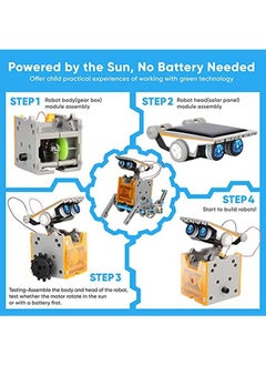 Arabest STEM 12-in-1 Education Solar Robot Toys -190 Pieces DIY Building Science Experiment Kit for Kids Aged 8-10 and Older,Solar Powered by The Sun  - Image 3
