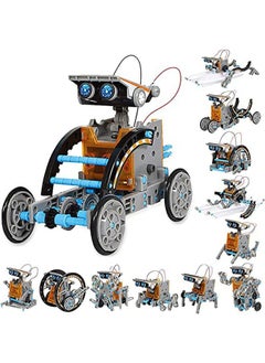 Arabest STEM 12-in-1 Education Solar Robot Toys -190 Pieces DIY Building Science Experiment Kit for Kids Aged 8-10 and Older,Solar Powered by The Sun  - Image 1
