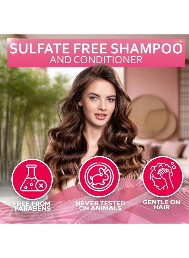 BELLISSO Rice Water Shampoo and Conditioner Set - Sulfate Free for Thin and Fine Hair - Fuller, Thickening Formula for Women and Men - With Strengthening Saw Palmetto - Anti Thinning, Volumizing for Thick Hair - Image 3