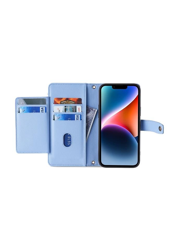 S-TOP Case For OPPO Reno8 T 4G Sheep Texture Cross-body Zipper Wallet Leather Phone Case - Image 3