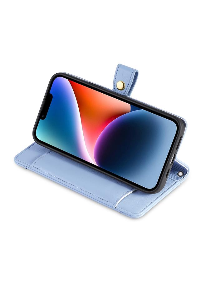 S-TOP Case For OPPO Reno8 T 4G Sheep Texture Cross-body Zipper Wallet Leather Phone Case - Image 4