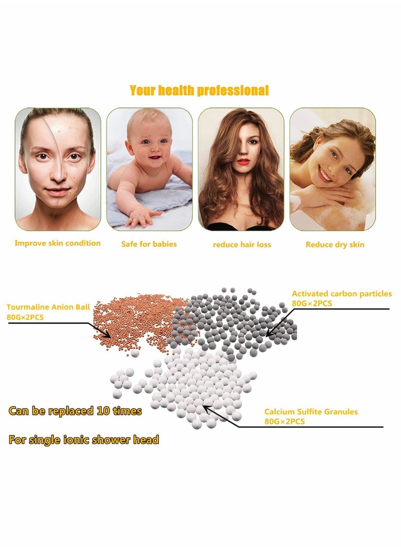 SYOSI Ionic Shower Head Beads, Extra Replaceable Mineral Ball, Ion Mineral Ball for Stone Shower Head, Hard Water Softening Filtration, Mineral Beads Removing Chlorine, 4 pcs  - Image 4