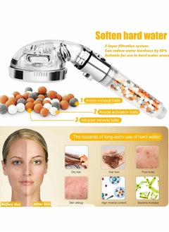 SYOSI Ionic Shower Head Beads, Extra Replaceable Mineral Ball, Ion Mineral Ball for Stone Shower Head, Hard Water Softening Filtration, Mineral Beads Removing Chlorine, 4 pcs  - Image 2