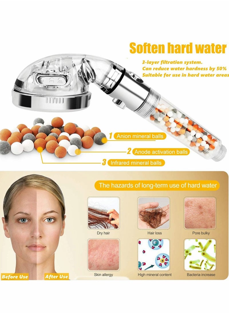 SYOSI Ionic Shower Head Beads, Extra Replaceable Mineral Ball, Ion Mineral Ball for Stone Shower Head, Hard Water Softening Filtration, Mineral Beads Removing Chlorine, 4 pcs  - Image 2