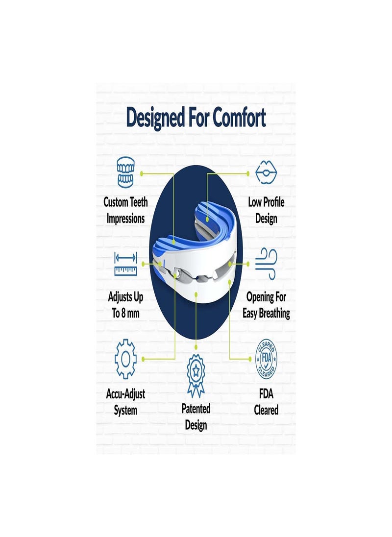 SYOSI - Anti-snoring Device Mouthpiece, Upgraded Adjustable Mouth Type Silicone Anti-snoring Device, Help Sleep at Night, Prevent Snoring and Snoring, Anti-grinding Braces Snoring Device (Standard Size) - Image 1