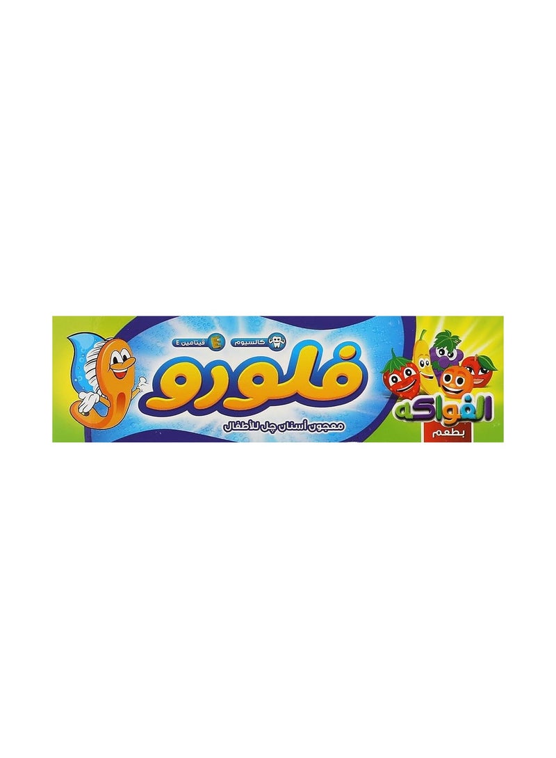 Flouro - Gel Kids Toothpaste with Fruits, 50g