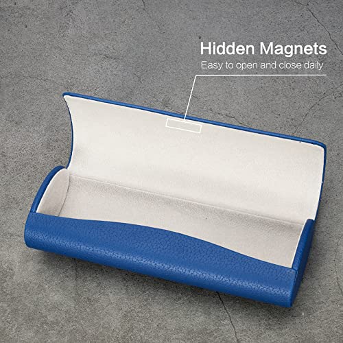 Vemiss Hard Shell Eyeglass Cases, Lightweight Portable Glasses Case for Women Men (H-blue) - Image 3