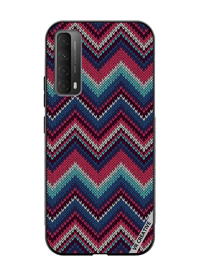 VR CREATIVE Protective Case Cover For Huawei Y7a Weaved Pattern Design Multicolour - Image 1