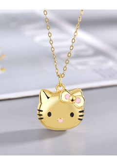 Hello Kitty Gold Pendant Necklace with Open Cover