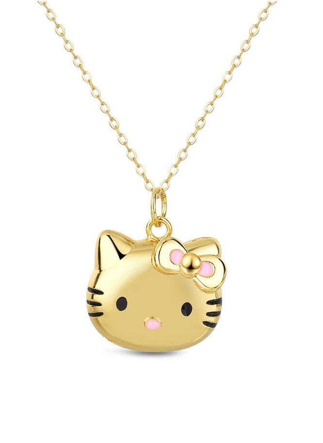 Hello Kitty Hello Kitty Gold Pendant Necklace with Open Cover  - Image 4