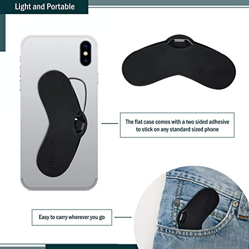 Noble Pack Noble Ultra Slim and Flat Reading Glasses Thin and Flexible Armless (2 Pairs) Enhanced Comfort Nose Rest, Armless Pocket Size Readers with 2 Stick-on Silicone Case Holder (Clear, +1.00) - Image 4