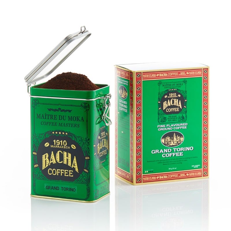 قهوة باشا | قهوة غراند تورينو المنكهة الفاخرة، حبوب مطحونة، تحميص متوسط، 100% أرابيكا قهوة متخصصة، 350 جرام مجموعة توقيع، صندوق هدايا - Image 1