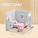 Kisoy Dollhouse Miniature with Furniture Kit DIY 3D Wooden DIY House Kit A Corner of a Small Apartment Style with Dust Cover LEDHandmade Tiny House Toys for Kids Adults Gift Dream Room - Image 4