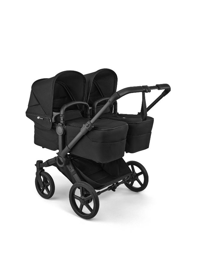 Bugaboo Donkey 6 Twin Bassinet Fabric - Complete Set for Side-by-Side Double Stroller Conversion - Organic Cotton Lining - Heritage Black - Image 1