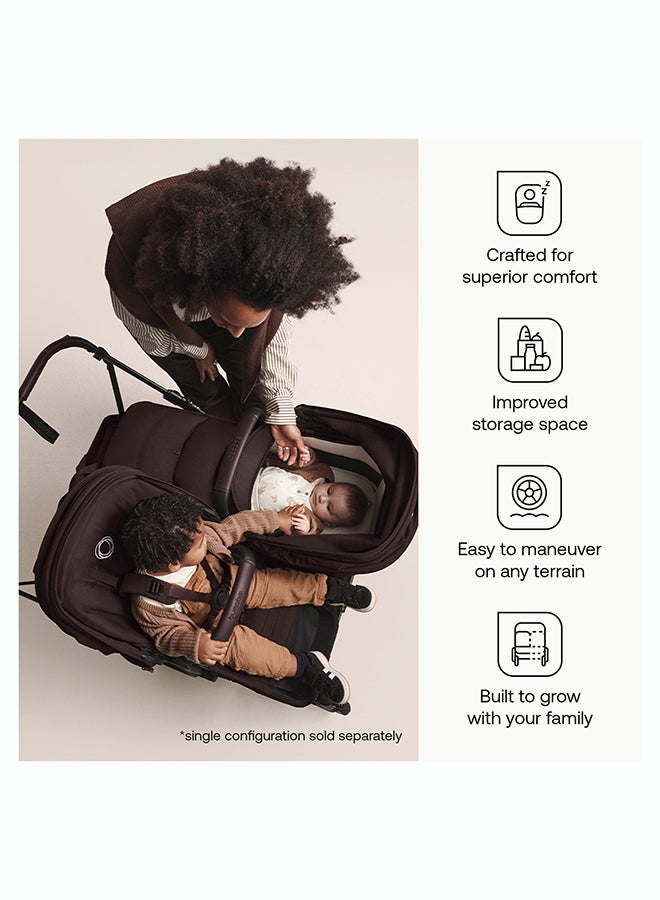 Bugaboo Donkey 6 Twin Bassinet Fabric Complete Set for Newborns, Heritage Black - Image 5