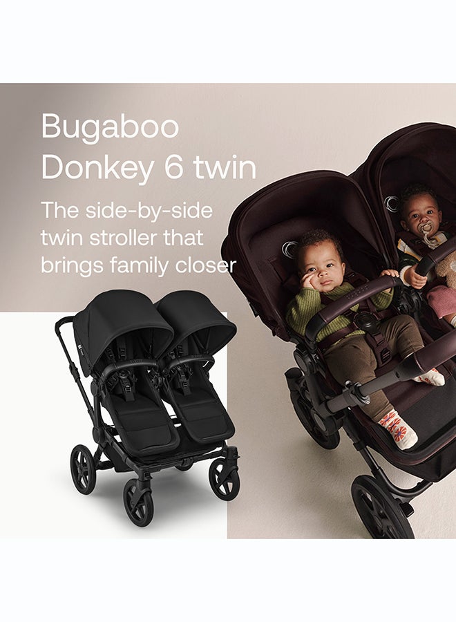 Bugaboo Donkey 6 Twin Bassinet Fabric Complete Set for Newborns, Heritage Black - Image 3