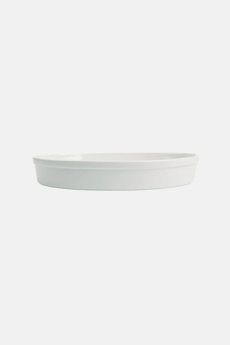 Muy Mucho Ceramic Oval Baker Plate,White