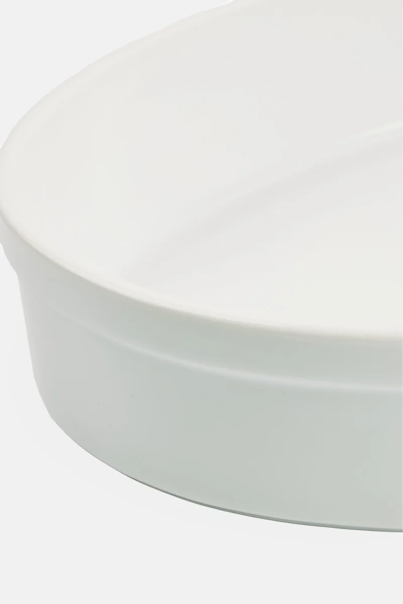 Muy Mucho Ceramic Oval Baker Plate,White