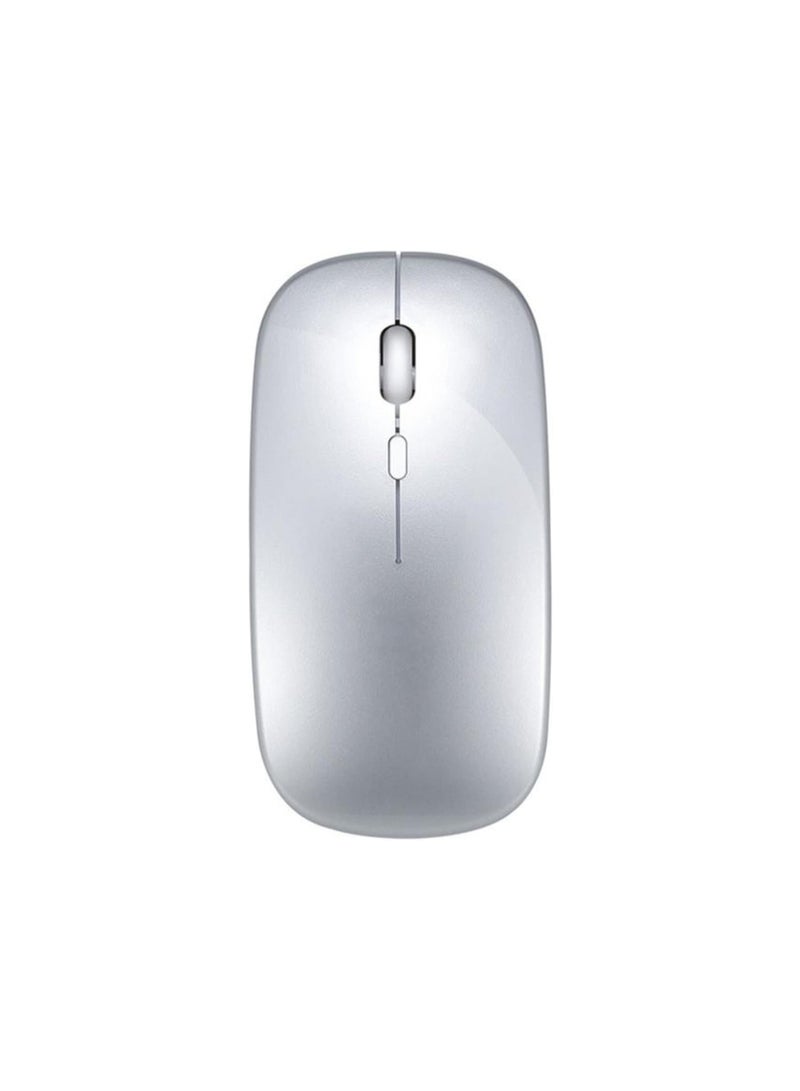 Ultra-Thin Wireless Mouse, Bluetooth 5.0 Dual-Mode Computer Tablet Mute Mouse（Silver） - Image 1