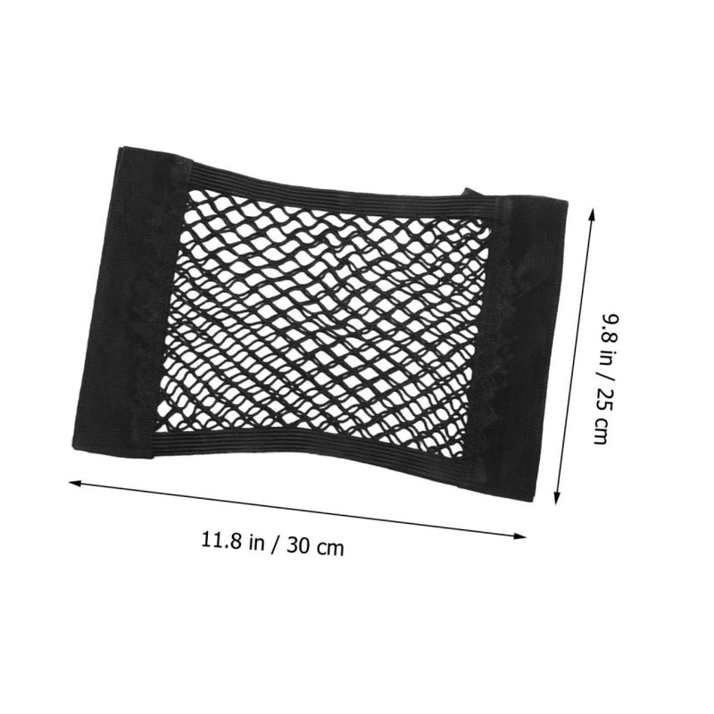BESTYASH 6 Pcs Double Layer Elastic Car Trunk Storage Net Bag with Adhesive Tape - Image 3