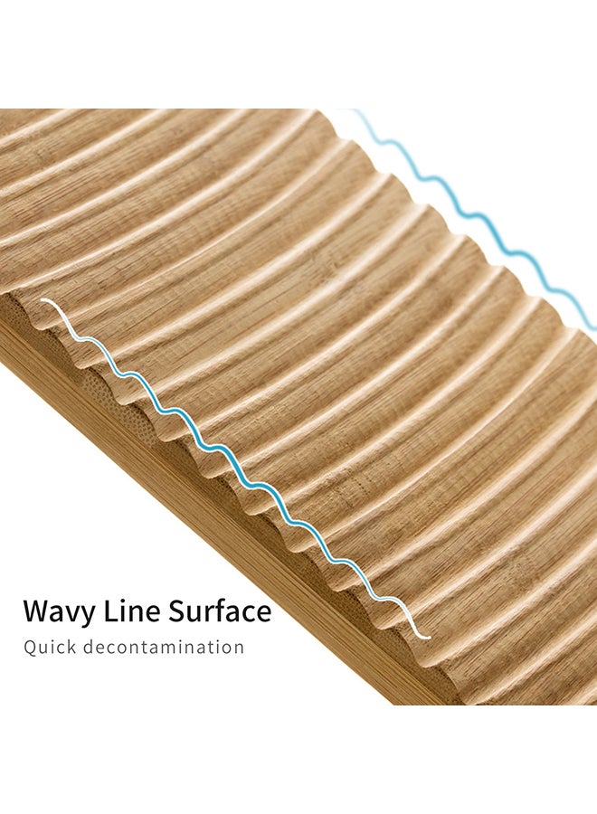 Loquat Wooden  Washing Board Brown 1.80x15x0.788cm - Image 2