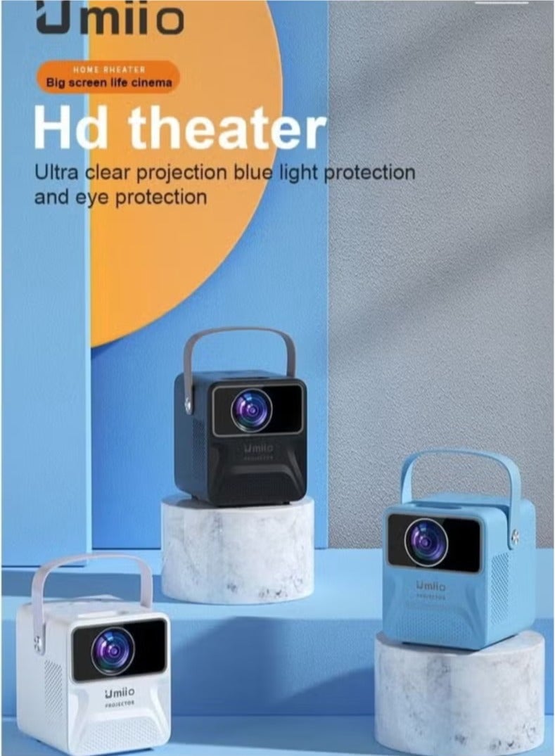 Portable HD WiFi Theatre Android TV Projector System for FIFA Special – Indoor & Outdoor Use, 1080P HD Resolution, Wireless Connectivity, 50,000 Hours Lamp Life, Built-In Android TV, Supports Streaming & Gaming