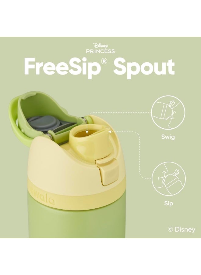 Owala Disney Princess FreeSip Insulated Stainless Steel Water Bottle with Straw and Sticker for Sports and Travel, BPA-Free Sports Water Bottle, 24 oz, Tiana - Image 3