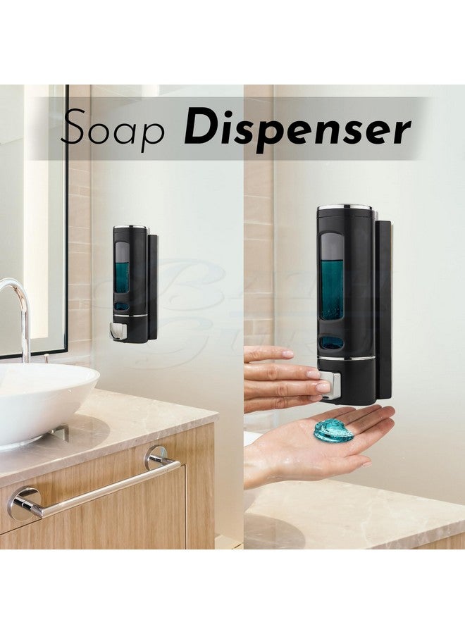 BATH GURU BATH GURU Liquid Sanitizer Shower Gel Dish Wash Soap Dispenser for Bathroom Kitchen Capsule Black 400Ml Pack of (2) (Material: Plastic) - Image 3
