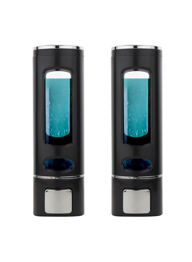 BATH GURU BATH GURU Liquid Sanitizer Shower Gel Dish Wash Soap Dispenser for Bathroom Kitchen Capsule Black 400Ml Pack of (2) (Material: Plastic) - Image 1