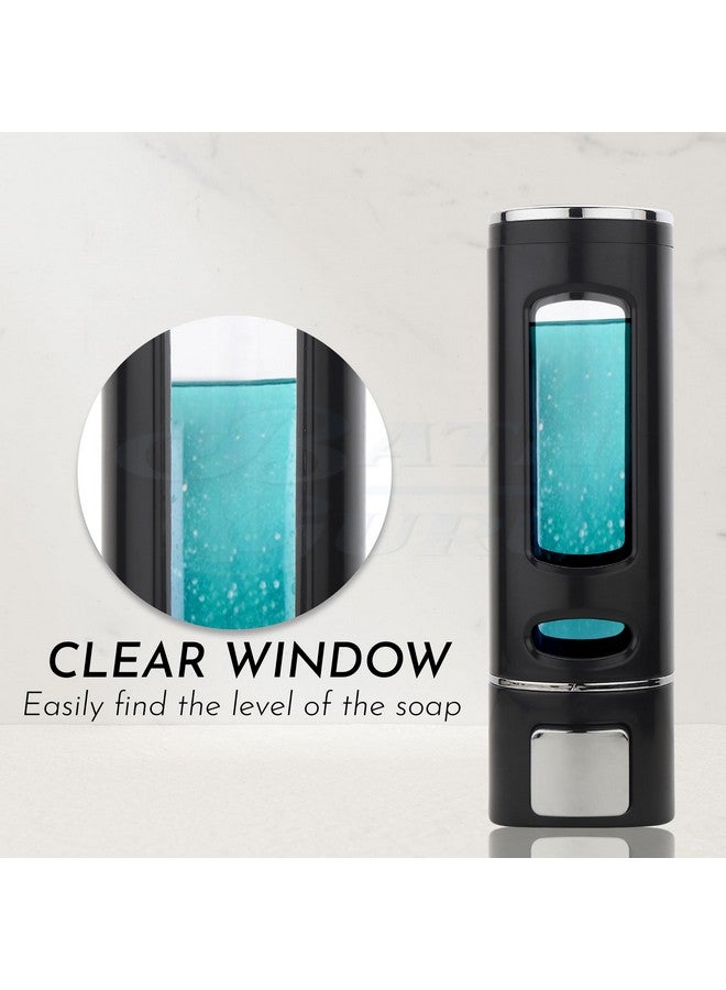 BATH GURU BATH GURU Liquid Sanitizer Shower Gel Dish Wash Soap Dispenser for Bathroom Kitchen Capsule Black 400Ml Pack of (2) (Material: Plastic) - Image 2