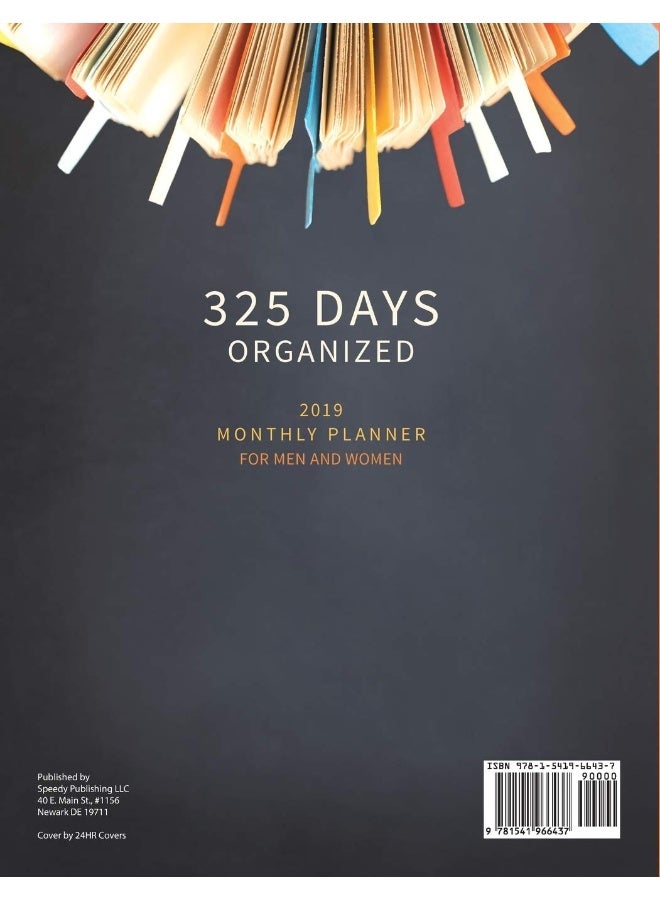 325 Days Organized 2019 Monthly Planner for Men and Women  - Image 2