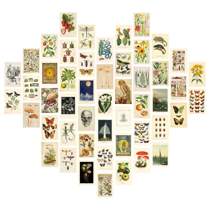 New 50 Posters Sale Postcard Poster Decorative Painting Color Aesthetic Card - Image 1