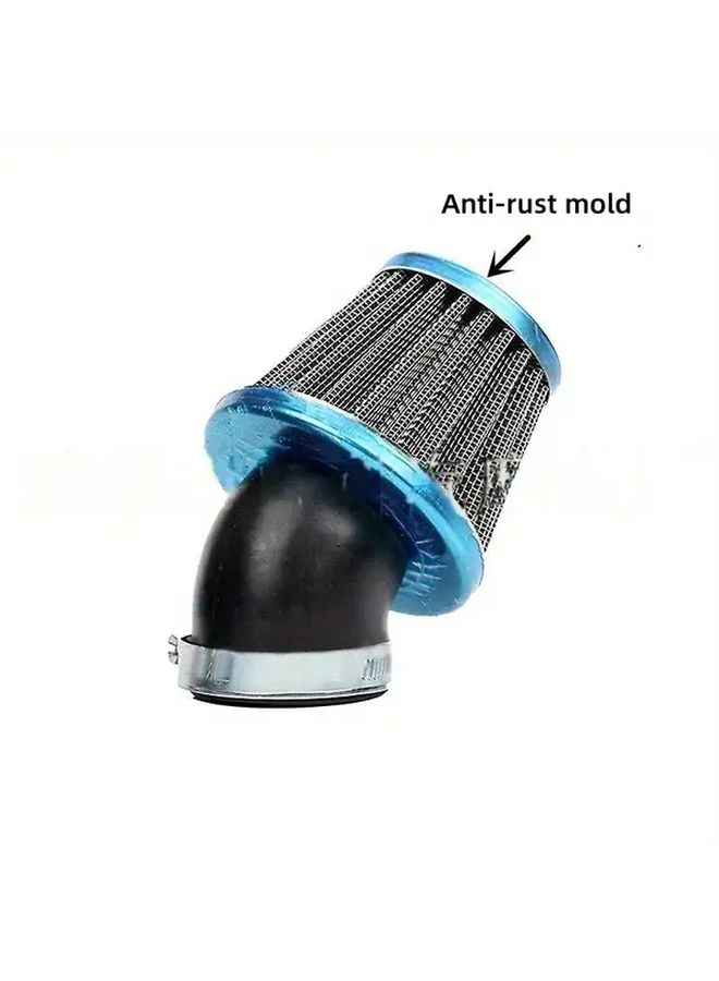 45 Degree Bend Oval Motorcycle Air Filter 42mm Durable Stainless Steel Mesh Mushroom Head Design Enhanced Airflow Dust Protection Smooth Engine Performance - Image 3
