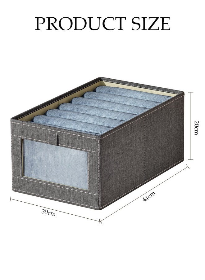 DUNISO 6 Pieces Foldable Closet Storage Organizer Washable Closet Storage Box with Carrying Handles Toy Organizer Box Cube Storage Bin for Clothes Wardrobe Home Bedroom Office  - Image 4