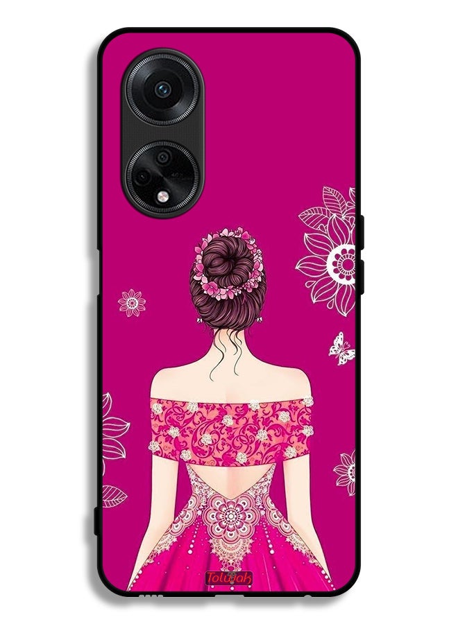 Tolwak Oppo A1 5G Protective Case Cover Girl And Flowers Art - Image 1