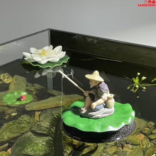 SANSEFERO Floating Mini Cute Fisherman for Aquarium Fish Tank Decorative Simulation Ornaments Toy for Aquarium Decoration (Fisherman) - Image 5