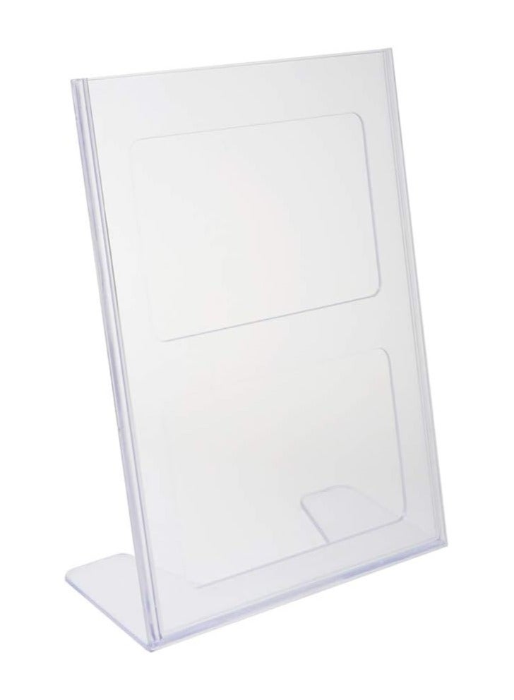 TPGP 5×A4 Acrylic Poster Menu Holder Lean to Perspex Leaflet Portrait Table Card Counter Poster Display Stand - Clear - Image 2