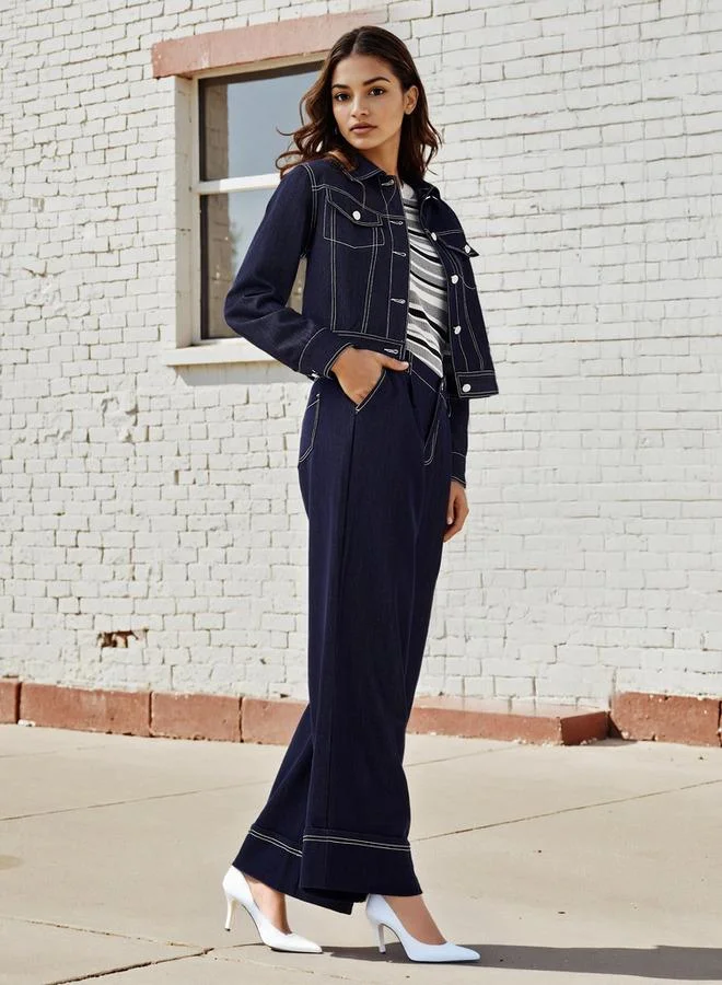 2Xtremz 2Xtremz Pleated Wide Leg Trousers
