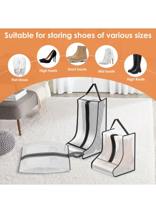 Arabest 6Pcs Portable Boots Storage Bag, 3 Sizes Waterproof Shoe Bag Boots, Tall Boot Carry Bag, Lightweight Wear Resistant Boot Storage Organizer Tall Boots Bags for Home Travels - Image 4