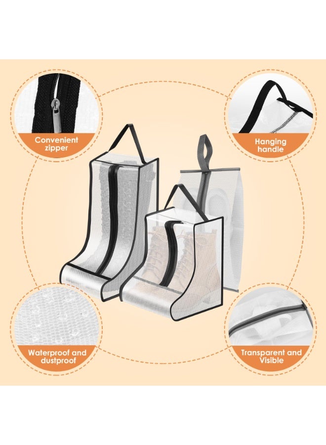 Arabest 6Pcs Portable Boots Storage Bag, 3 Sizes Waterproof Shoe Bag Boots, Tall Boot Carry Bag, Lightweight Wear Resistant Boot Storage Organizer Tall Boots Bags for Home Travels - Image 3