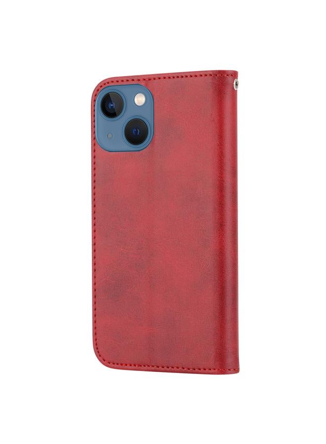 S-TOP Case For iPhone 13 Cubic Grid Calf Texture Magnetic Closure Leather Phone Case - Image 3