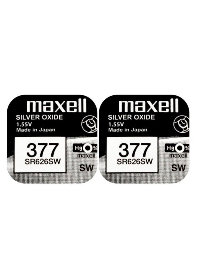 ماكسل بطارية ماكسيل 377/SR626SW 1.55 فولت - 2 قطعة - Image 1