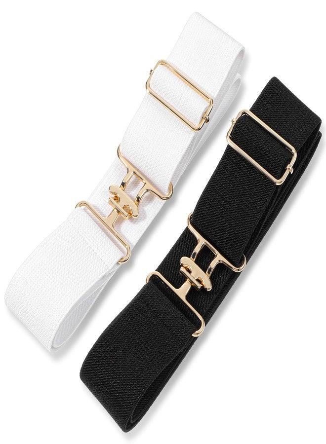 Andibro 2pcs 1.5in Elastic Equestrian Belt, Stretchable Waist Belt Surcingle Buckle Horse Bit Belt for Horseback Riding Sport - Image 1