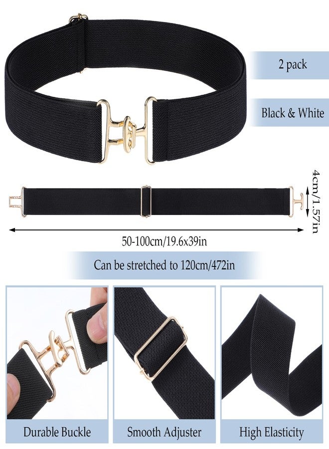 Andibro 2pcs 1.5in Elastic Equestrian Belt, Stretchable Waist Belt Surcingle Buckle Horse Bit Belt for Horseback Riding Sport - Image 4