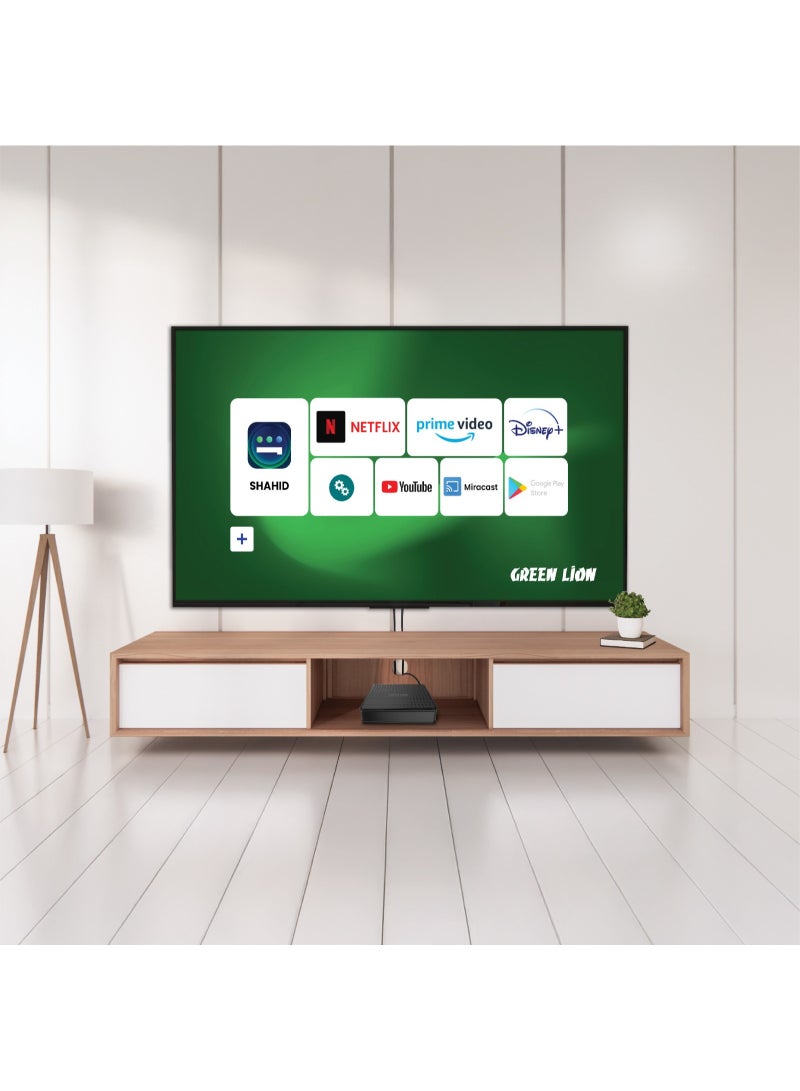 GREEN LION Android TV Box / Android 10 / 2GB RAM / 16GB ROM / 4K Video Output / HDMI 2.0 / Wi-Fi Connectivity / Supports Netflix, YouTube, Shahid / Compact Design - Image 2