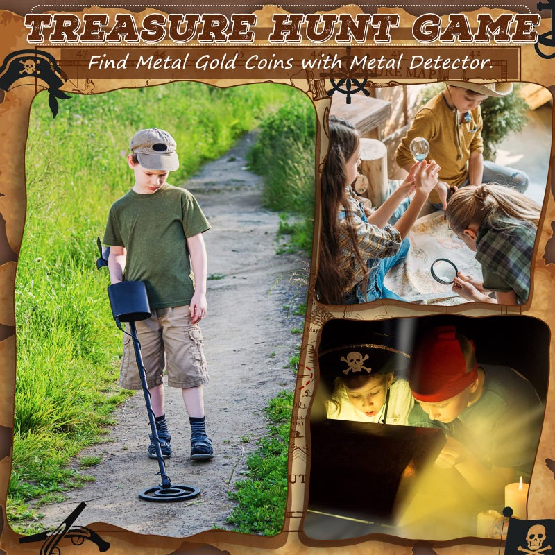 Hanaive 100 Pcs Metal Pirate Coins Treasure Chest Spanish Doubloon Fake Coins Tokens for Kids Board Games Pirate Party Cosplay (Novelty Style) - Image 3