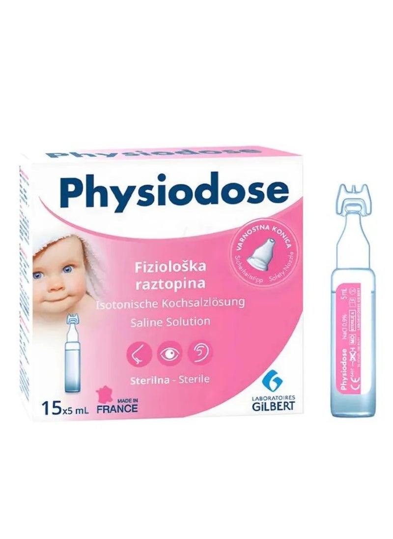 Gilbert Physiodose Saline Solution 15x5ml 