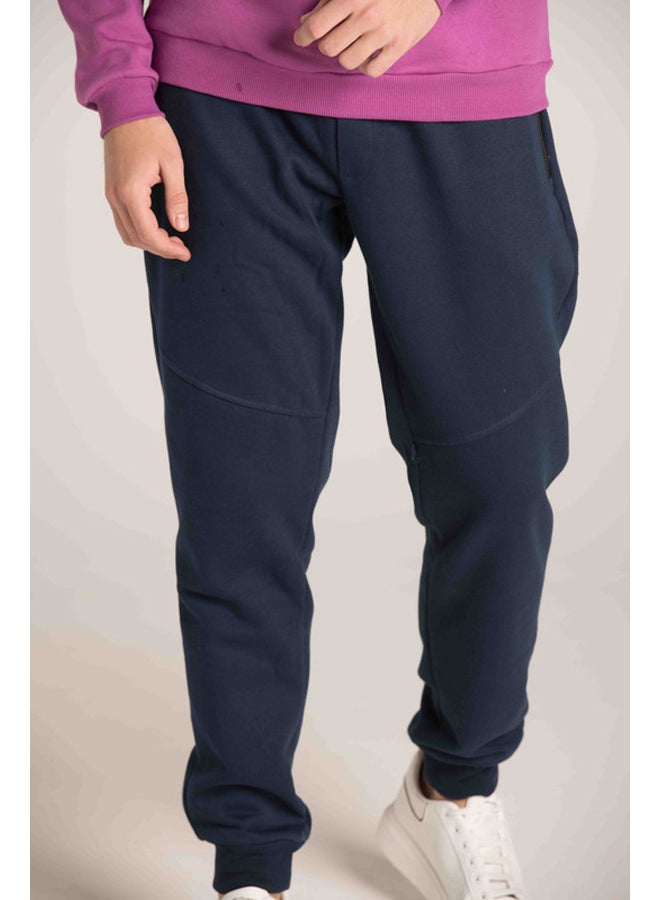 Marco Bergamo ELASTIC WAIST PLAIN SWEATPANTS - Image 3