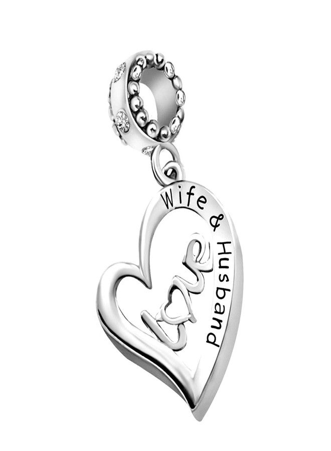 KunBead I Love You Wife Husband Heart Valentines Day Birthday Dangle Charms Compatible with Pandora Bracelet for Womenfriend - Image 2